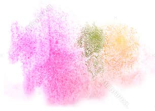 Art watercolor ink paint blob watercolour splash green, orange,