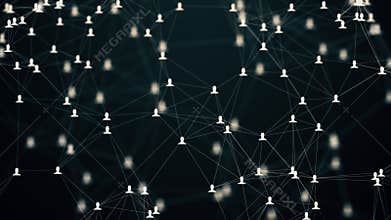 Social network animation,4k video