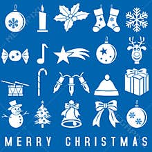 White Christmas Icons