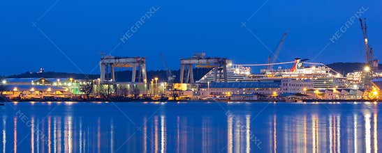 Monfalcone Shipyards in the Evening