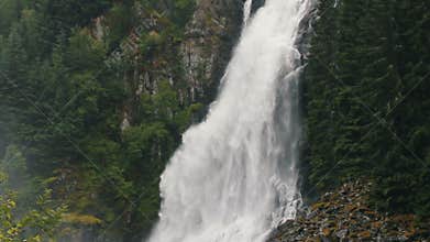 Norway landscape with big waterfall