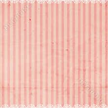 Pink Striped Background with Lace trim