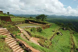 Top of Sigiriya - Lion's rock in Sri Lanka