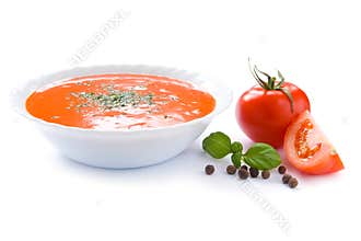 Tomato soup isolated