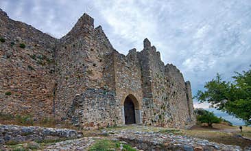 Old ruined fortresses in Greece