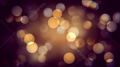 Golden bokeh effect of autumn night. Warm blurred sparcles background effect.