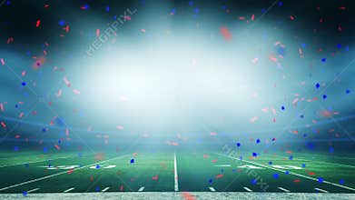 American football stadium win celebration