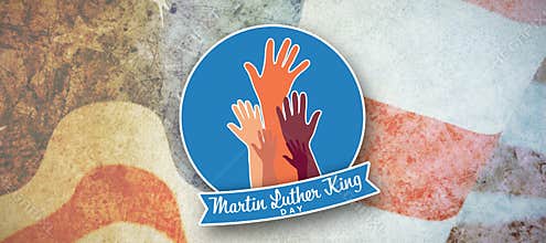 Composite image of martin luther king day with hands