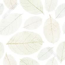 Dried leafs seamless background.