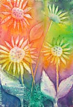 Sunflowers - Original Watercolor Painting