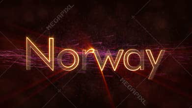 Norway to Norge - Shiny looping country name text animation