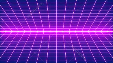 80s Synthwave Grid Style