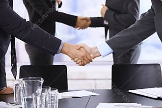 Businesspeople shaking hands