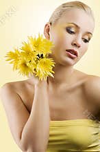 Yellow flower sweet model