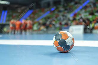 Handball ball on the pitch