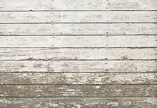 Old rustic white plank barn wall