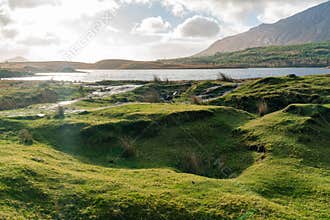 Beautiful nature scene around Connemara National Park