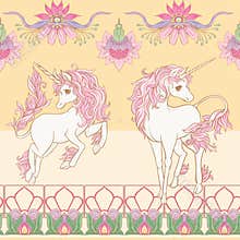 Seamless pattern, background with unicorn