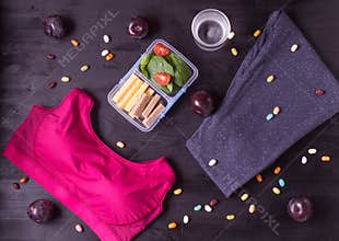 Women`s fitness collage
