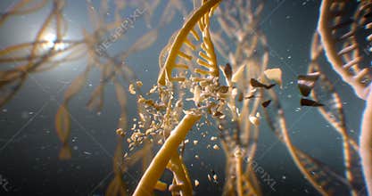 Dna disorder. Strand. Science chemistry and medical concept. . 8k 4k UHD