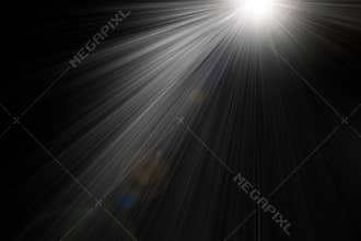 Abstract beautiful rays of light on black background.