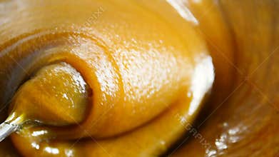 Thick aromatic brown honey