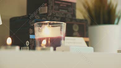 Beautiful candel light in spa