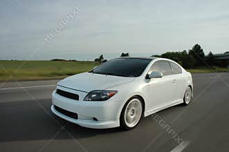 Speeding Sports Car