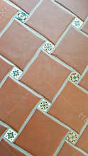 Ceramic floor tiles