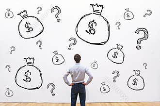 Credit, investment or fundraising financial concept, money