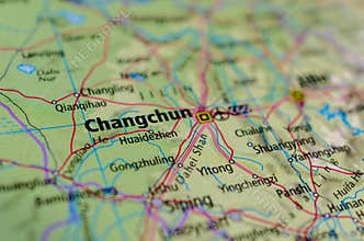 Changchun on map