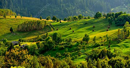 Romania , Apuseni mountain in the spring , traditional houses