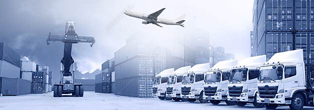 Logistics transportation background.