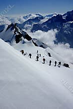 Going up the mountain