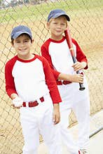 Young Boys Playing Baseball