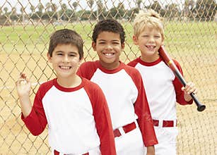 Young Boys In Baseball Team