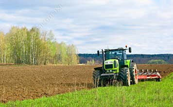 Tractor in a field