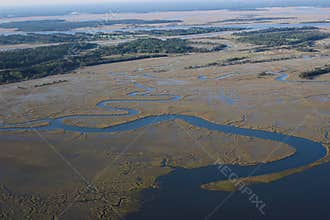 Meandering river delta