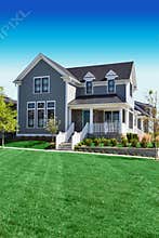 Beautiful Grey Cape Cod Style Home