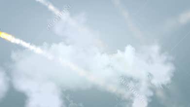 Missiles attack, world war, weapon, missiles.