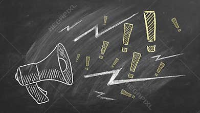 Megaphone. Stop motion animation.