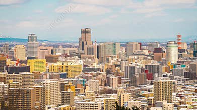 Sapporo, Hokkaido, Japan Downtown Cityscape