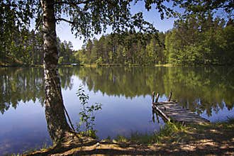 Finland: Summer day by a lake