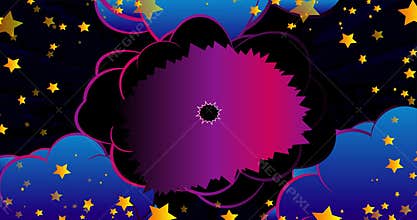 4k animated black comic book footage. Background.