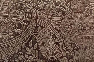 Leather floral pattern background
