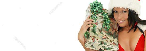 Christmas girl web banner