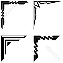 Decorative corner ornaments.
