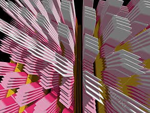 3d computer generated pink circuit like design