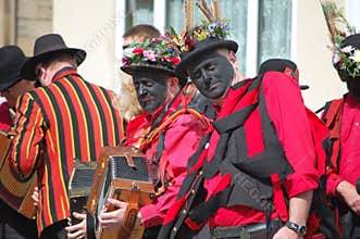 Black faced morris dancers
