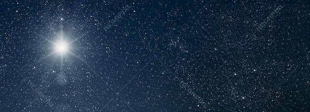star shines over the manger of christmas of Jesus Christ